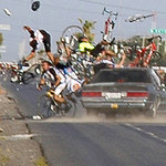 Koszmarny wypadek rowerzystów