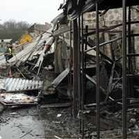 Spalony sklep z fajerwerkami w Krajniku Dolnym w Zachodniopomorskiem