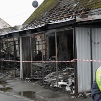 Spalony sklep z fajerwerkami w Krajniku Dolnym w Zachodniopomorskiem