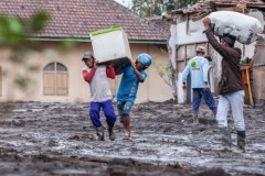 Krajobraz po erupcji wulkanu Semeru