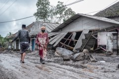 Krajobraz po erupcji wulkanu Semeru