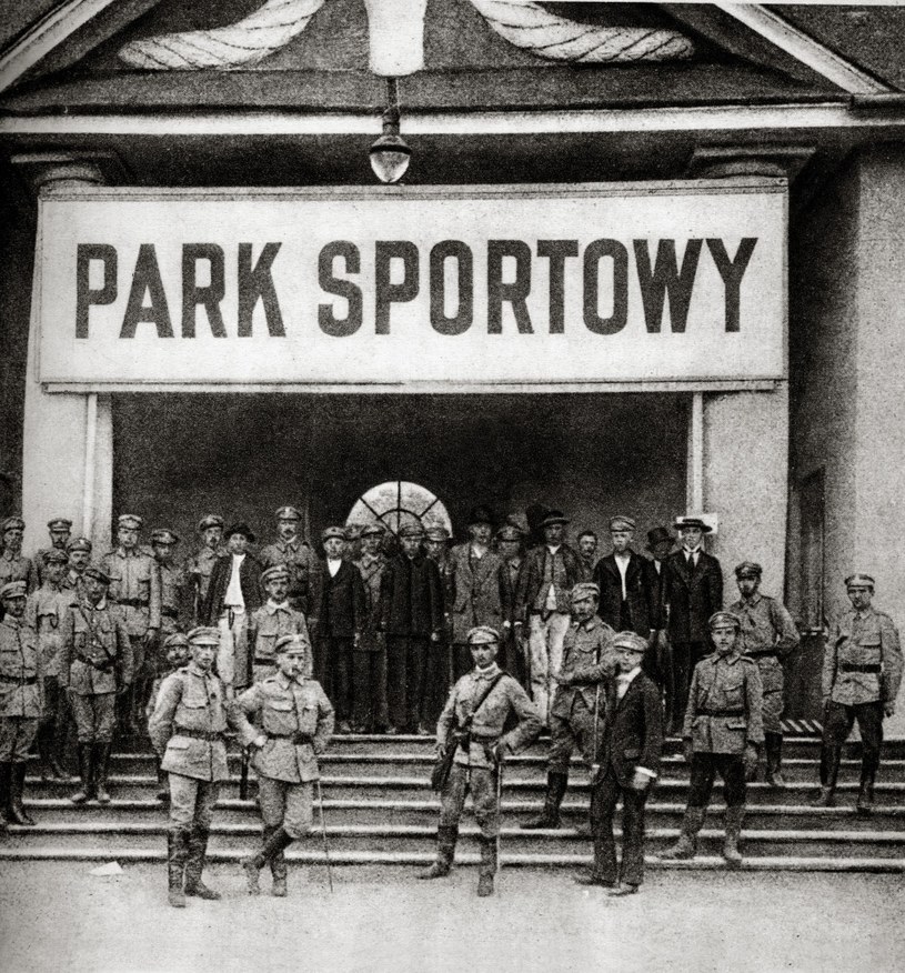 Krakow, 1914. Strzelcy na kwaterze w Oleandrach/Park Sportowy /Reprodukcja: FoKa /Agencja FORUM