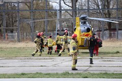 Kraków. Ćwiczenia służb na terenie Muzeum Lotnictwa Polskiego w Krakowie