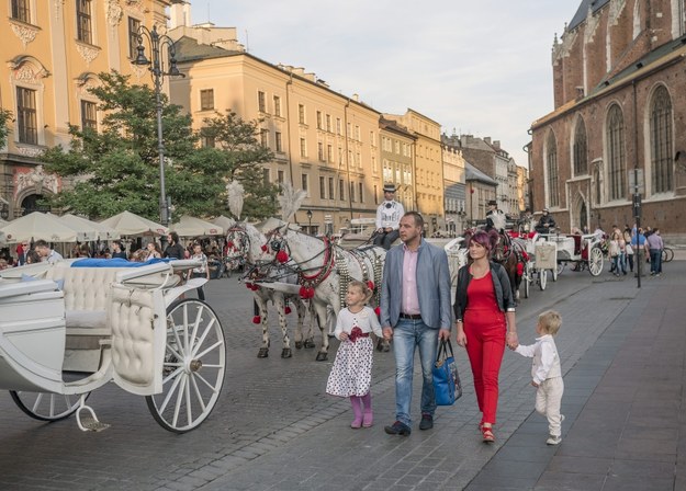 Kraków: Do rady miasta trafił projekt uchwały o zakazie wjazdu dorożek na Rynek /Jerzy Ochoński   /PAP