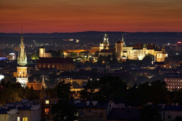 Kraków nocą //Łukasz Gągulski /PAP