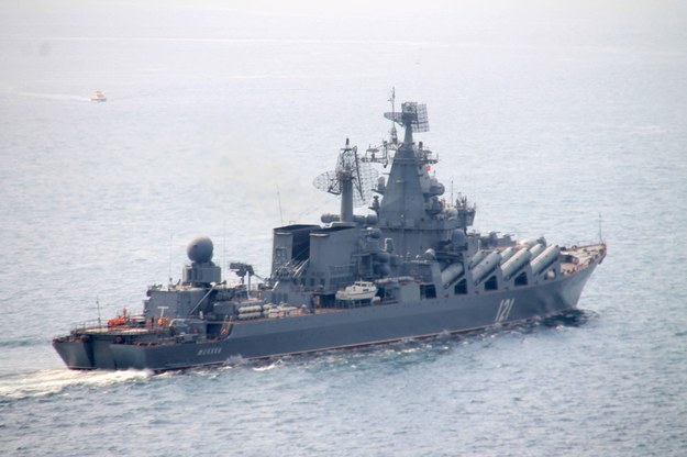 Krążownik "Moskwa" /CAN MEREY /PAP/DPA