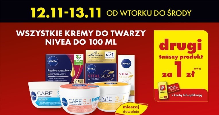 Kremy do twarzy Nivea za 1 zł! /Biedronka /INTERIA.PL