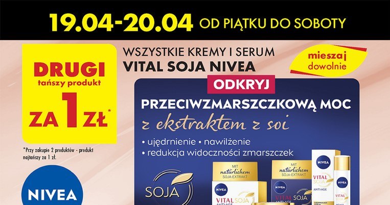 Kremy i serum przeciwzmarszkowe NIvea za 1 zł! /Biedronka /INTERIA.PL