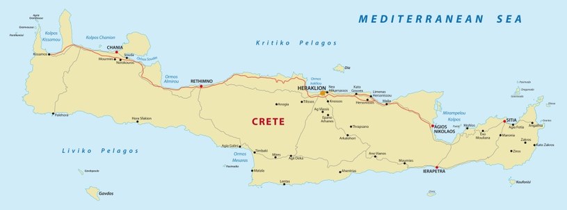 Kreta - mapa drogowa /123RF/PICSEL