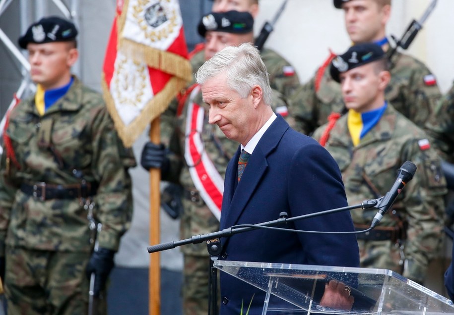 Król Belgii Filip I podczas uroczystości w Lommel /JULIEN WARNAND /PAP/EPA