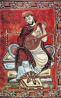 Król Dawid grający na cytrze, ilustracja z francuskiego rękopisu średniowiecznego /Encyklopedia Internautica