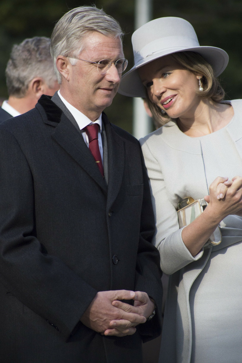 Król Filip I Koburg z żoną, brat księżniczki Delfiny. /Maciej Luczniewski/REPORTER /East News