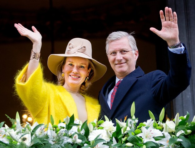 Król Filip z żoną /Patrick van Katwijk  /PAP/EPA