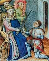 Król Francji Karol V mianuje Bertranda du Guesclina konstablem Francji, 1379 /Encyklopedia Internautica