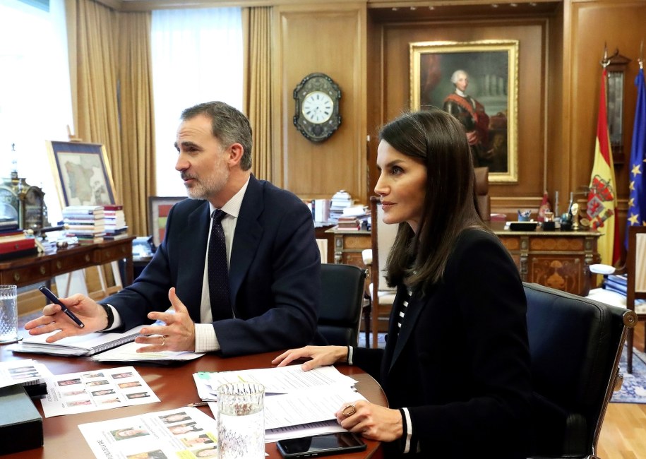 Król Hiszpanii Filip VI z żoną Letycją //JOSE JIMENEZ / SPANISH ROYAL HOUSEHOLD /PAP/EPA