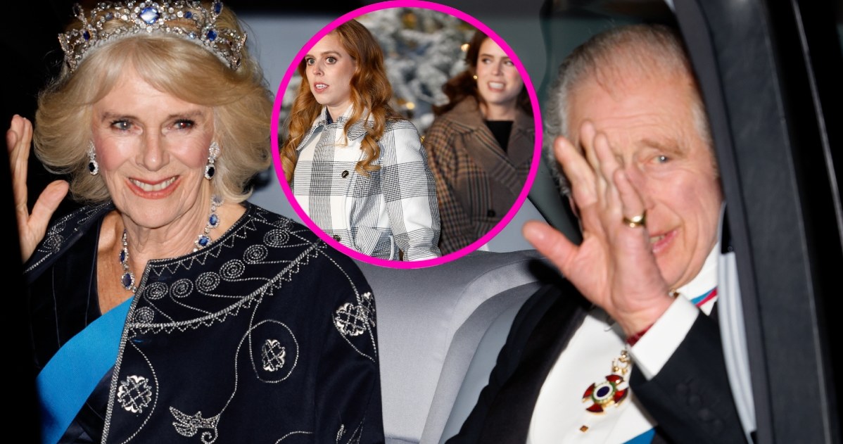 Król Karol i królowa małżonka Camilla, Beatrice i Eugenia /Getty Images