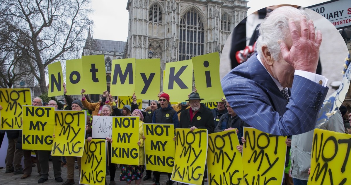 Król Karol III i antyrojaliści /Getty Images