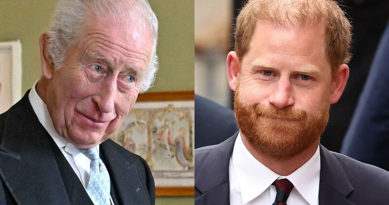 Król Karol III i książę Harry /Rex Features/East News, HENRY NICHOLLS/AFP/East News /East News
