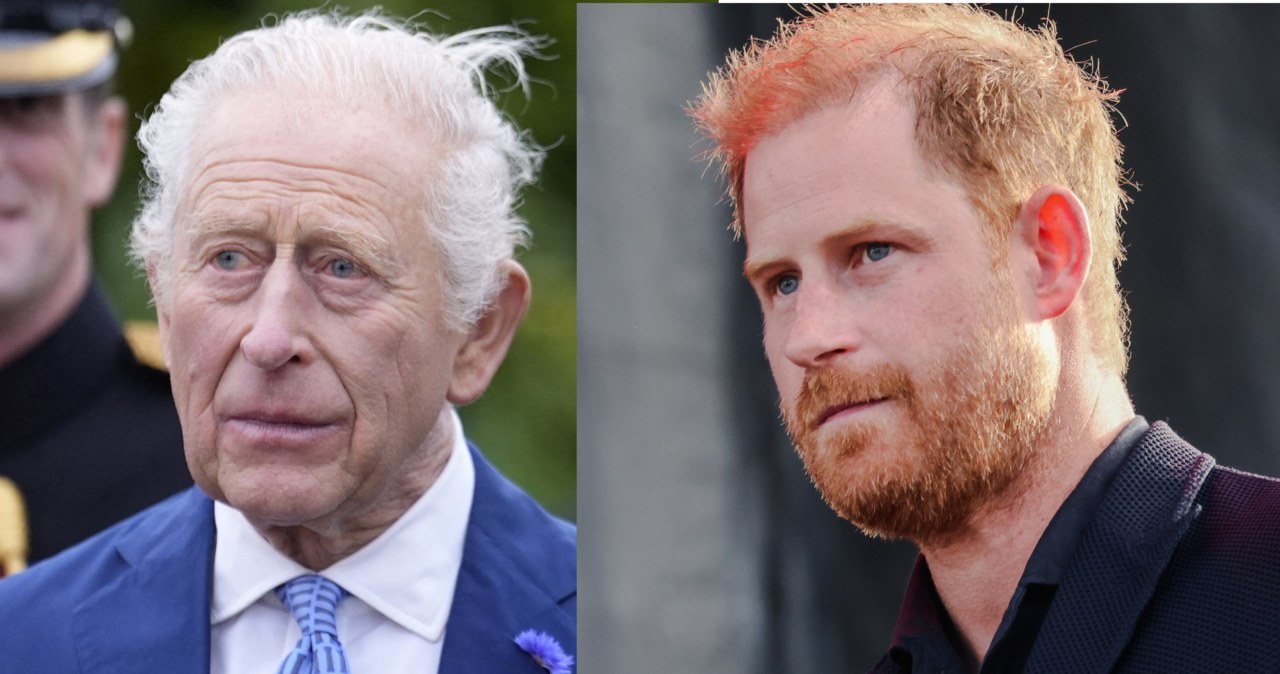 Król Karol III i książę Harry. /Andrew Matthews/Reuters; Amy Katz/Zuma Press /Agencja FORUM