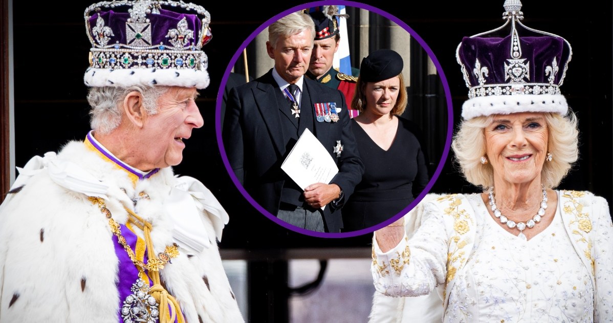 Król Karol III, królowa Camilla, sir Clive Alderton, Sophie Densham /Getty Images