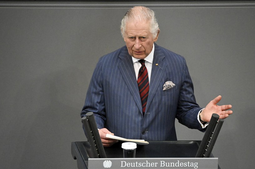 Król Karol III podczas przemówienia w Bundestagu /TOBIAS SCHWARZ /AFP