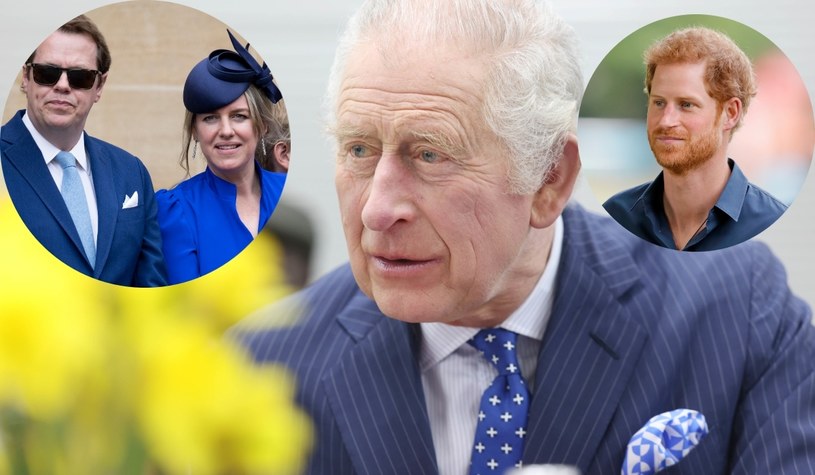 Król Karol III, Tom Parker Bowles, Laura Lopes, książę Harry /Getty Images
