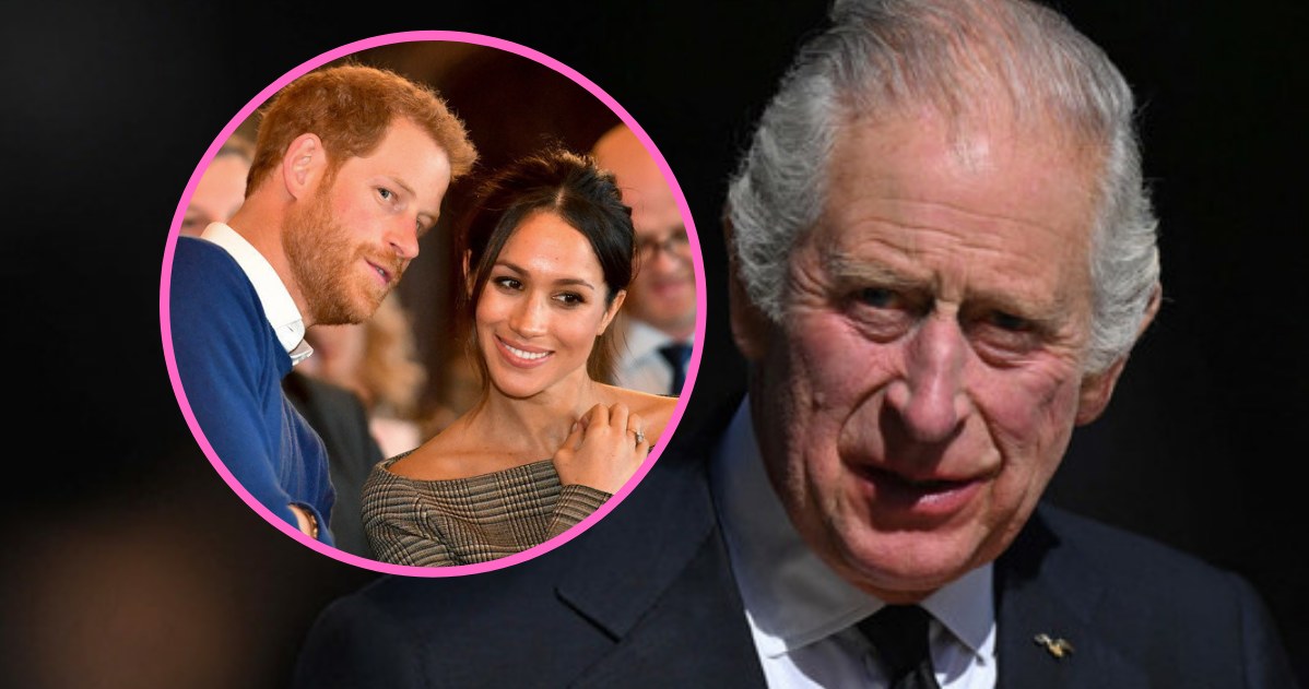 Król Karol III "zbroi się" na wojnę informacyjną z Harrym i Meghan /Kadr z dokumentu "Meghan Markle: hollywoodzka księżniczka" / National Geographic /materiały prasowe / CARL DE SOUZA/AFP/East News /East News