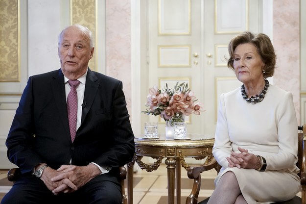 Król Norwegii Harald V i królowa Sonja /TERJE PEDERSEN /PAP/EPA