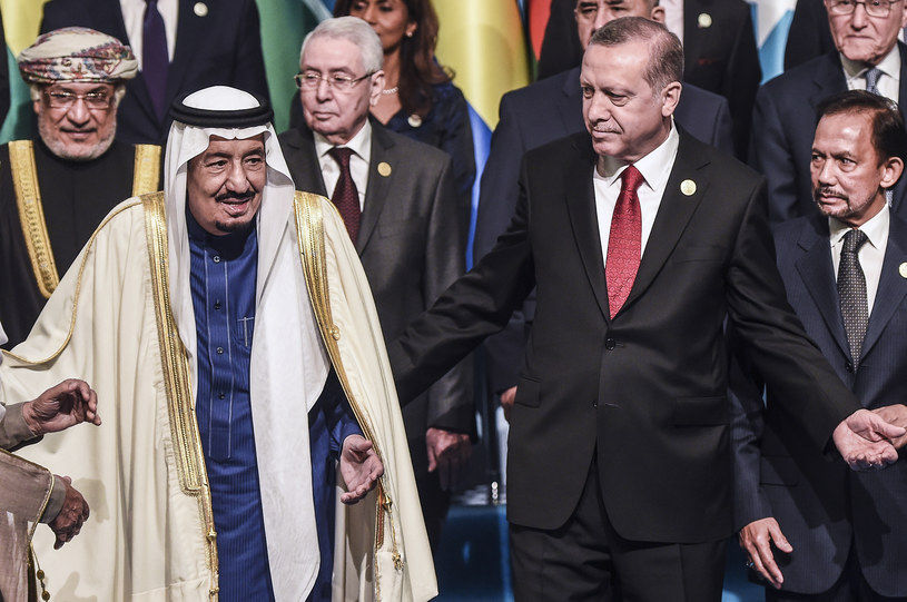 Król Salman i Recep Erdogan /AFP