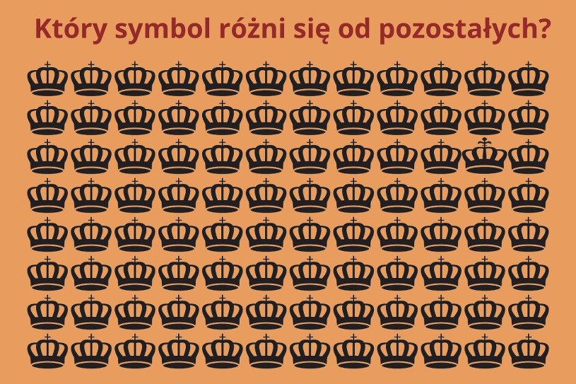 Królewski test na spostrzegawczość. Znajdź rozwiązanie w mniej niż 10 sekund
