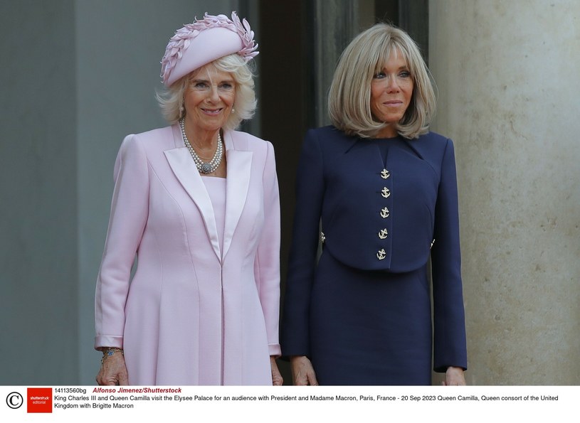 Królowa Camilla i Brigitte Macron zachwyciły stylizacjami /Rex Features/EAST NEWS /East News