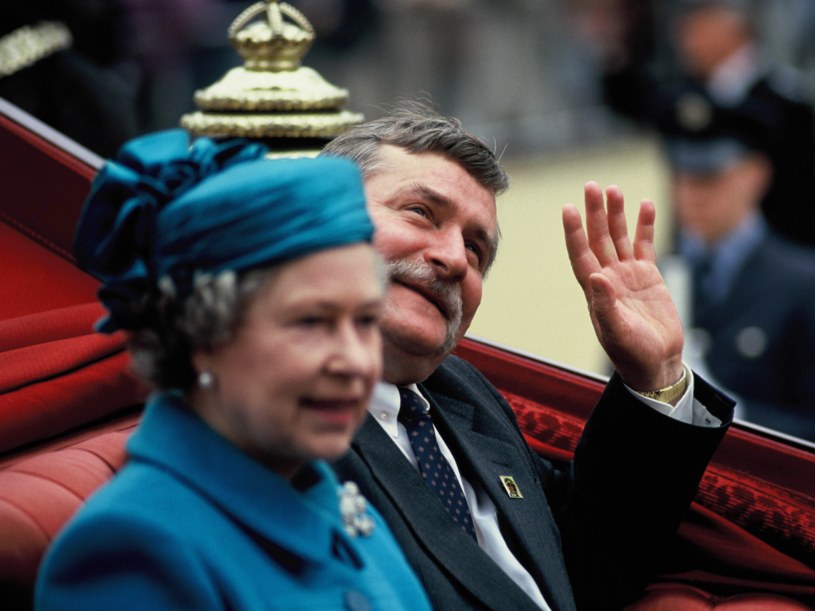 Królowa Elżbieta II i Lech Wałęsa, 1991 rok / Georges De Keerle / Contributor /Getty Images