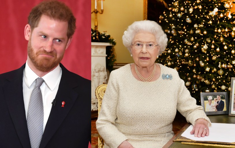 Królowa Elżbieta II, książę Harry /JEREMY SELWYN /Getty Images