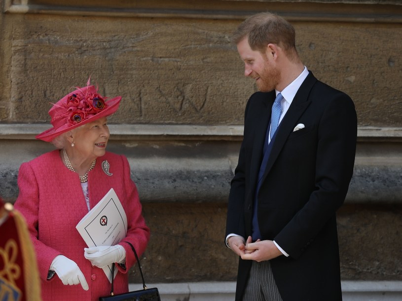 Królowa Elżbieta II, książę Harry /Getty Images