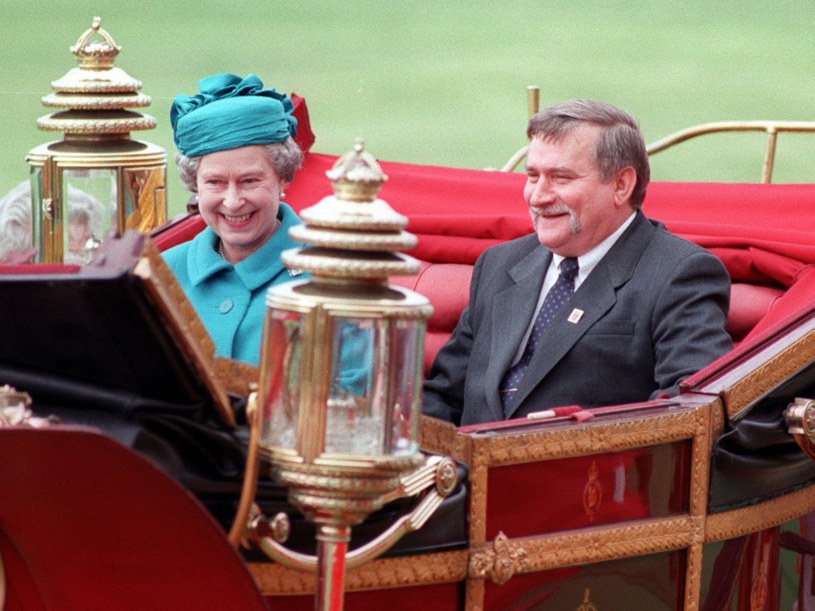 Królowa Elżbieta II, Lech Wałęsa, 1991 rok /Tony Harris - PA Images / Contributor /Getty Images
