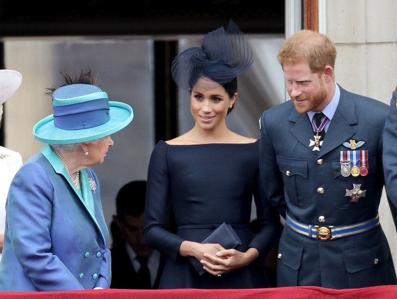 Królowa Elżbieta II, Meghan i Harry /Chris Jackson /Getty Images