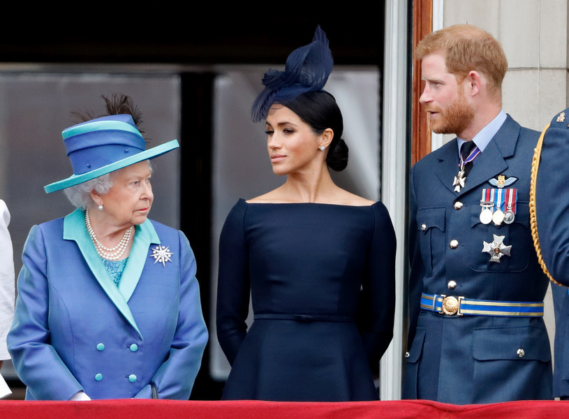 Królowa Elżbieta II, Meghan Markle, Harry /Max Mumby/Indigo /Getty Images