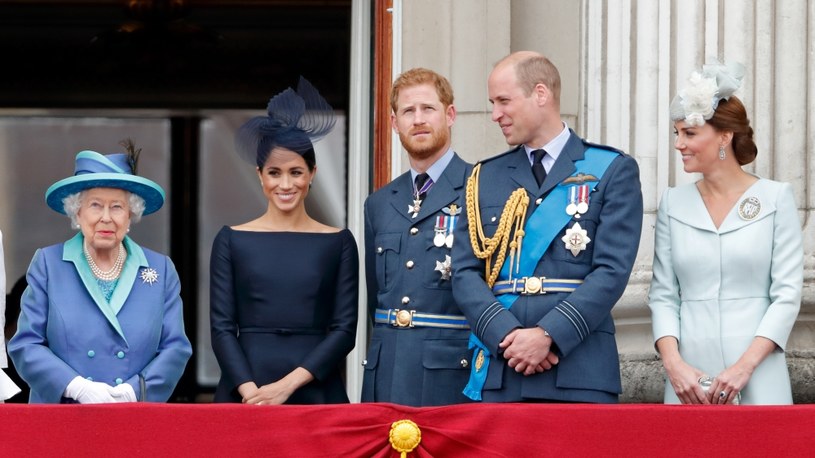 Królowa Elżbieta II, Meghan Markle, Książę Harry, książę William, księżna Kate / Max Mumby/Indigo / Contributor /Getty Images