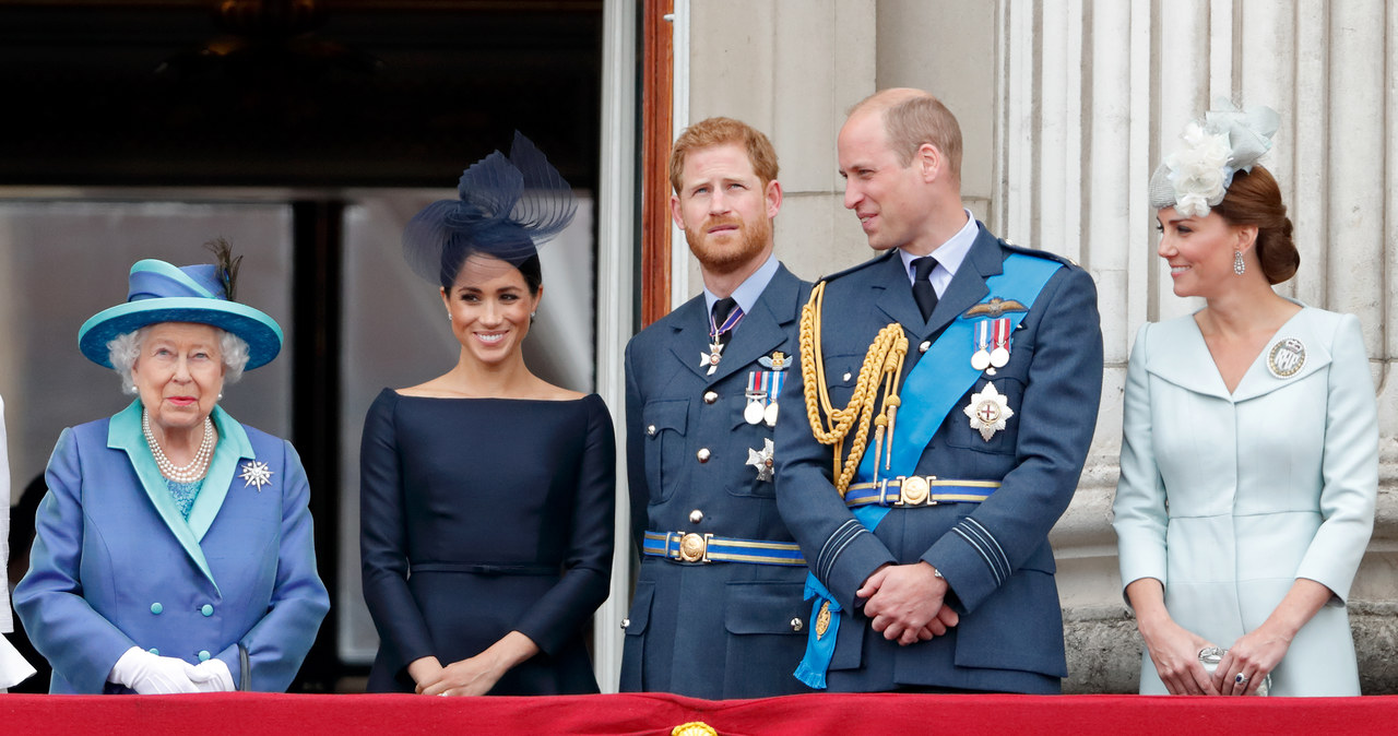 Królowa Elżbieta II, Meghan Markle, Książę Harry, książę William, księżna Kate / Max Mumby/Indigo / Contributor /Getty Images