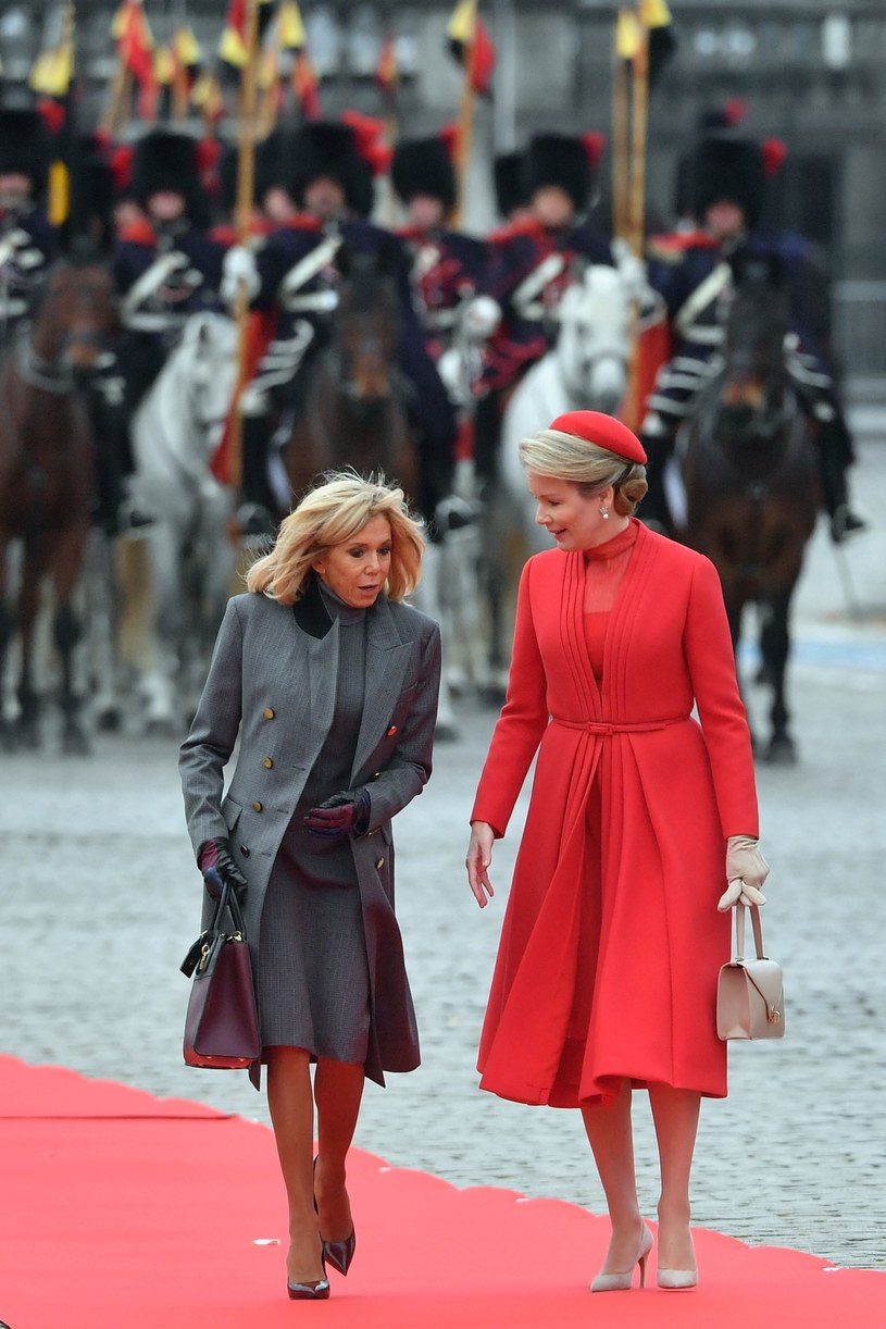 Królowa Matylda i Brigitte Macron /AFP