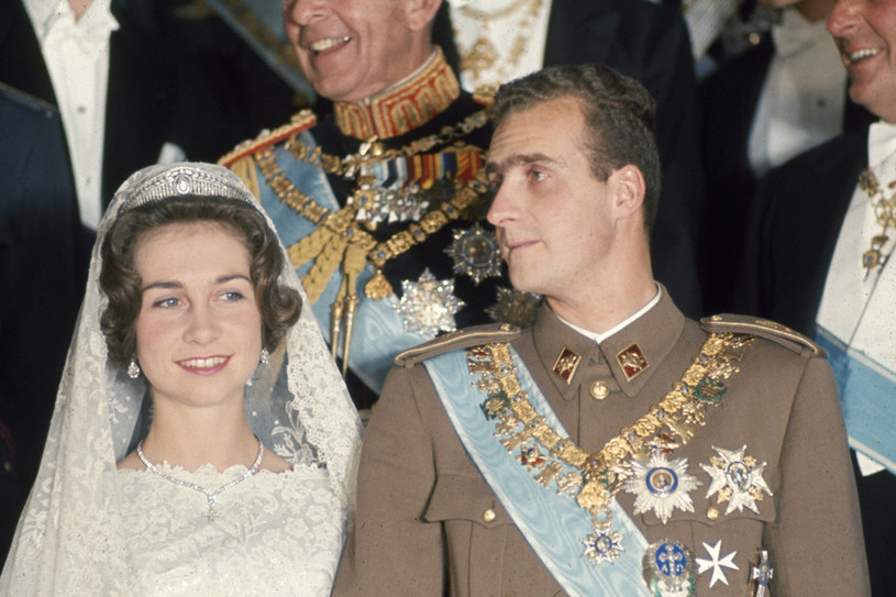 Królowa Zofia i Jan Karol I w dniu ślubu w 1962 roku /Getty Images
