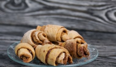 Kruche rogaliki z orzechami i dżemem. Rugelach to moje najnowsze słodkie odkrycie