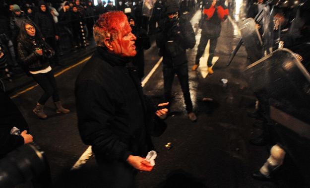 Krwawe starcia z policją w Sofii, 19 lutego 2013 r. /AFP