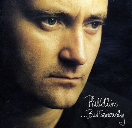"Krwawy" Phil Collins na okładce "But Seriously" /
