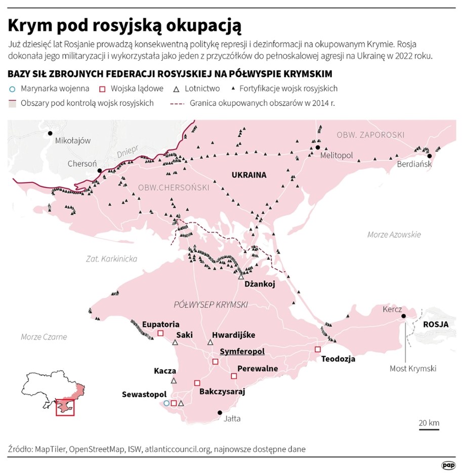 Krym pod rosyjską okupacją /	Michał Czernek , Adam Ziemienowicz /PAP