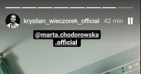 Krystian Wieczorek i Marta Chodorowska na planie "M jak miłość" /Instagram /materiały prasowe