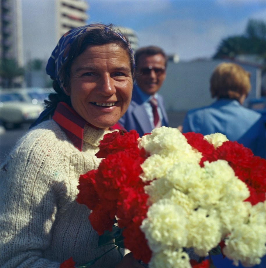 Krystyna Chojnowska-Liskiewicz  w porcie na Wyspach Kanaryjskich /Jan Morek /PAP