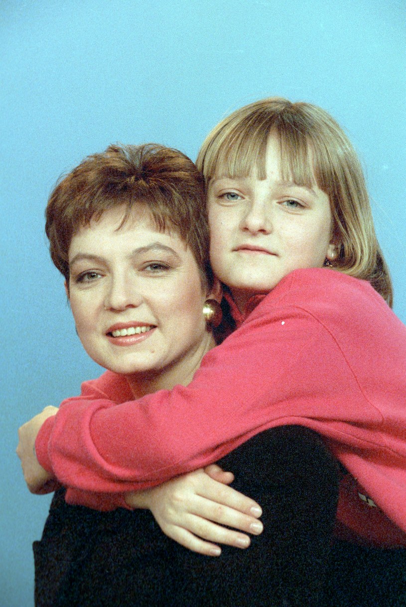 Krystyna Czubówna z córką Agnieszką, 1997 r. /Maciej Billewicz /Agencja FORUM