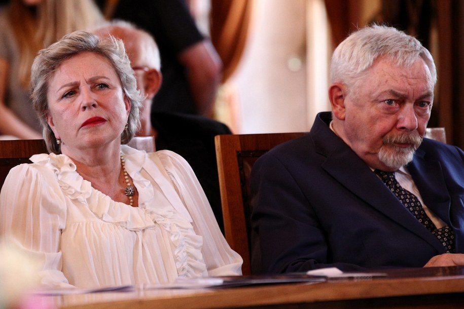 Krystyna Janda i prezydent Krakowa Jacek Majchrowski //Łukasz Gągulski /PAP