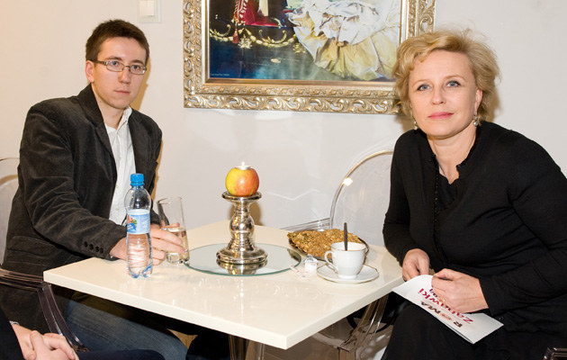Krystyna Janda z synem Adamem /Jarosław Antoniak /MWMedia